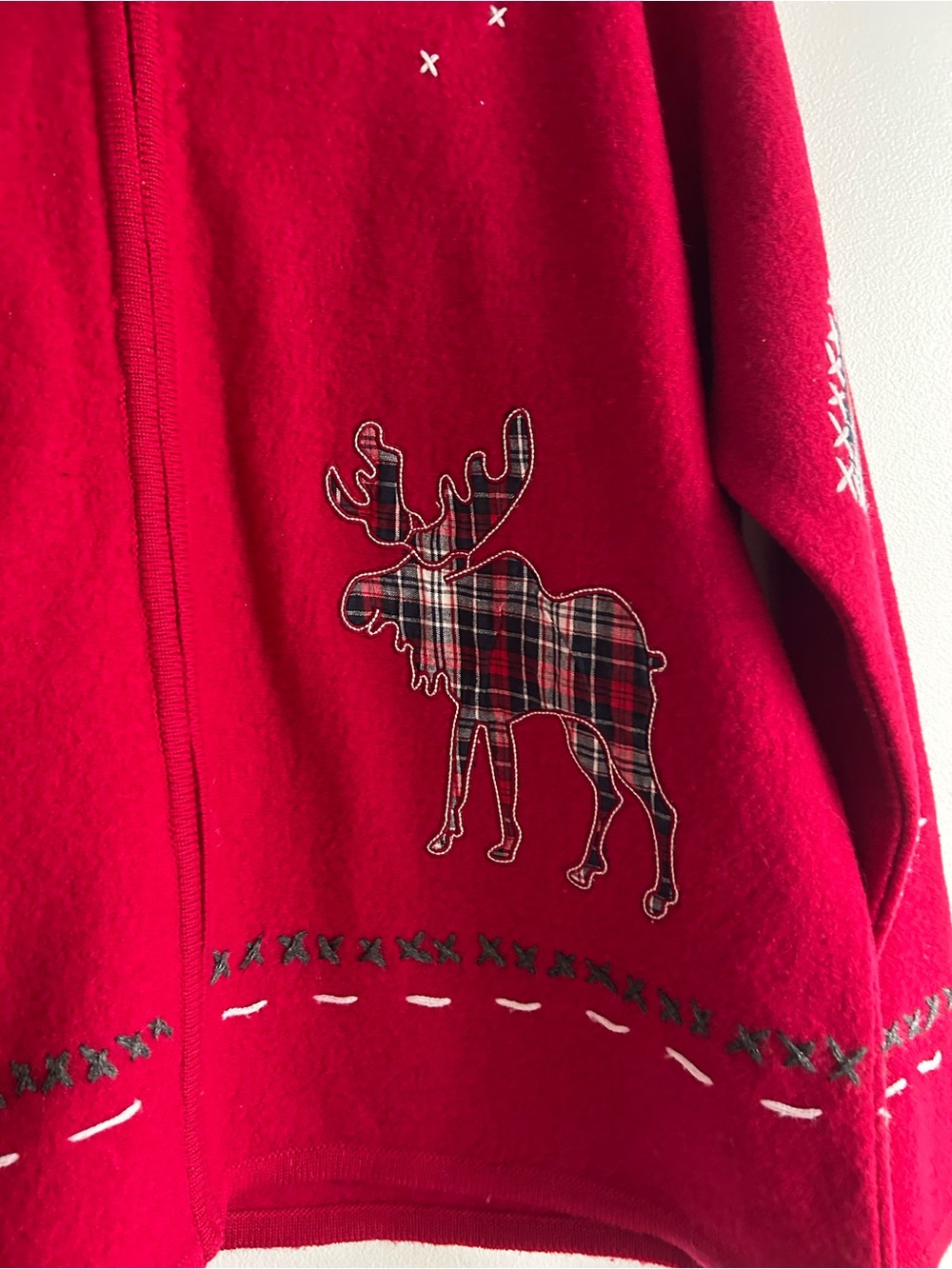 Vintage women’s wool camp theme zip up - Picture 6 of 12